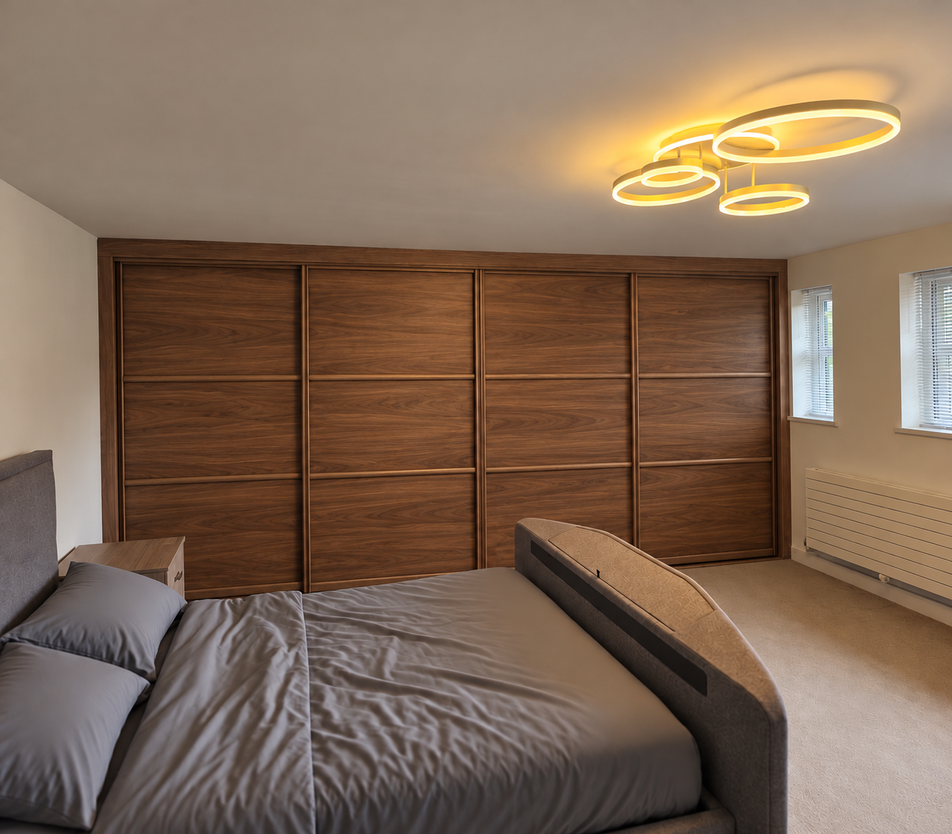 White solid doors with silver frames in Pontypridd